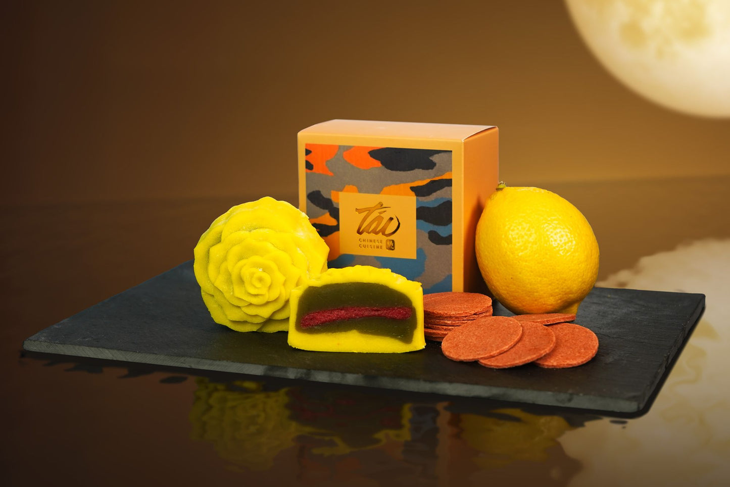 Lemon with Hawthorn Cherry Jelly & Green Tea Snow Skin Mooncake