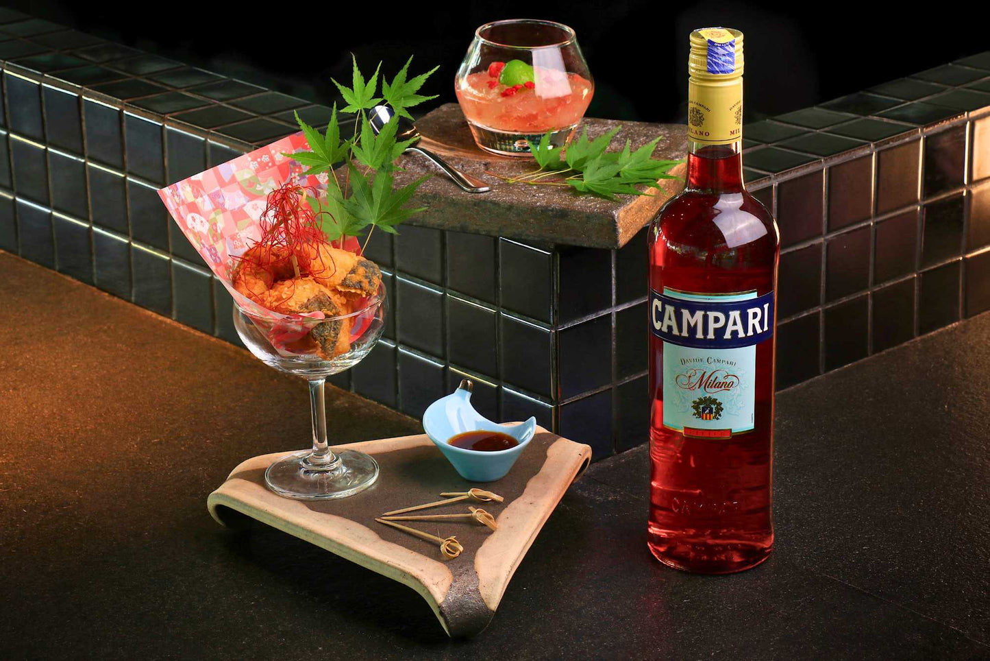 Tatsu’s Campari-infused Appetiser and Dessert