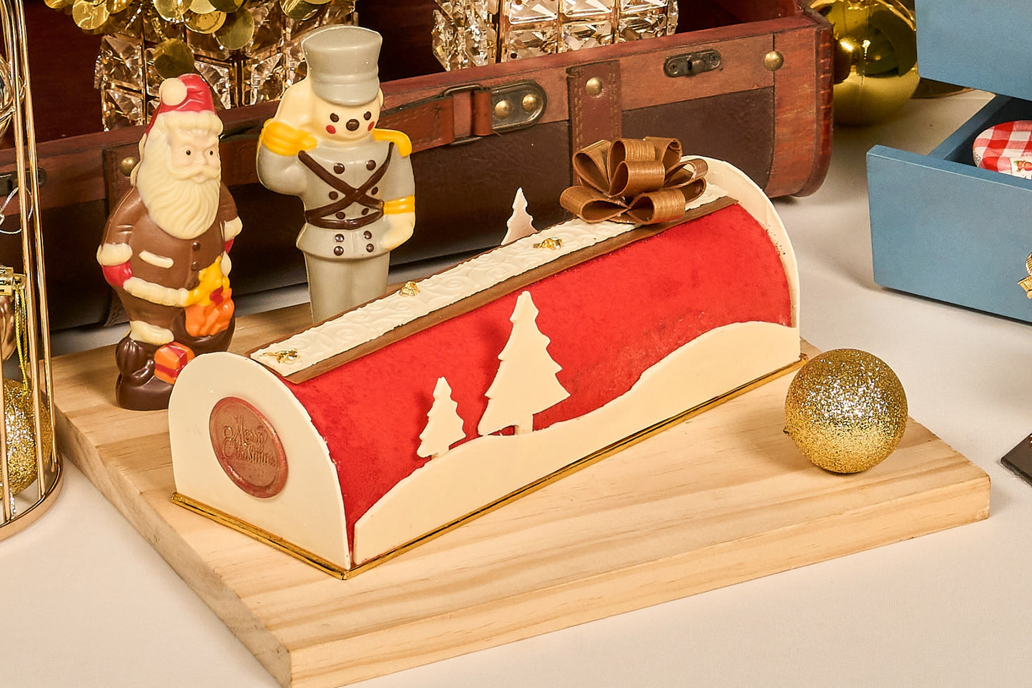 Black Forest with Amarena Cherry Yule Log Cake