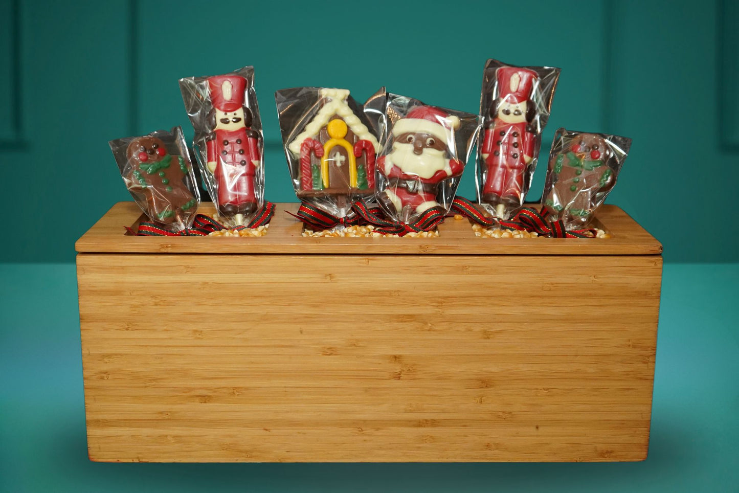 Festive Chocolate Lollipops