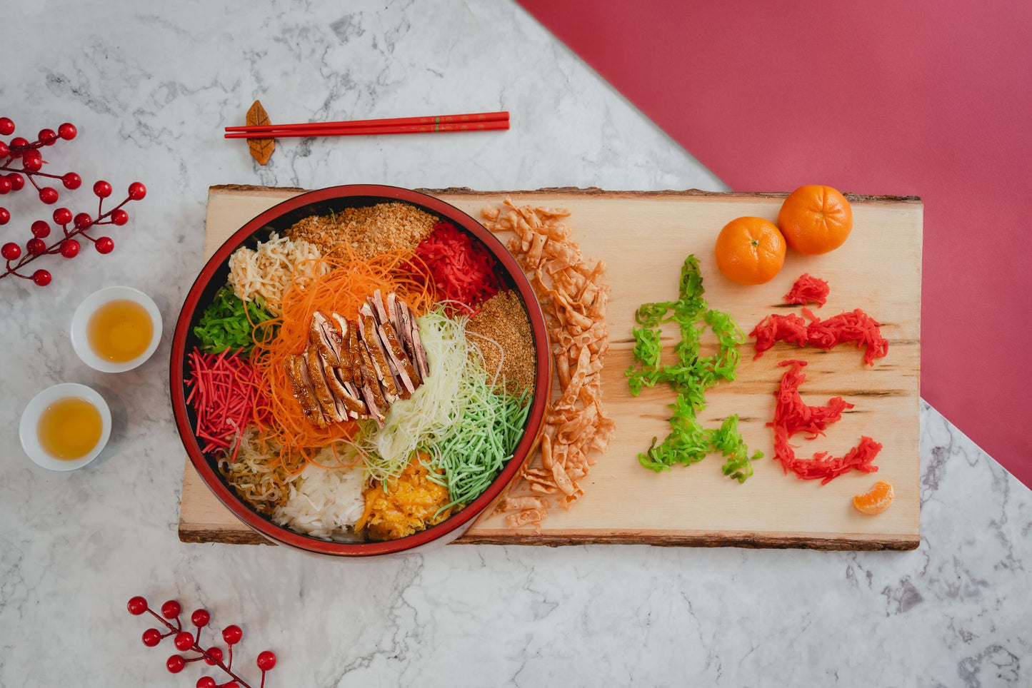 Yee Sang with Shredded Roasted London Duck